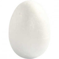 Styropor-Eier, H 4,8 cm, Weiß, Styropor, 100Stck. [HOB-54319]