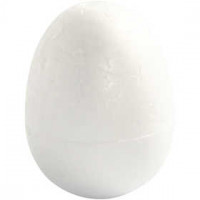 Styropor-Eier, H 7 cm, B 5 cm, Weiß, Styropor, 5Stck. [HOB-543250]