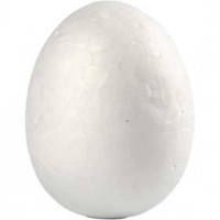 Styropor-Eier, H 3,7 cm, Weiß, Styropor, 10Stck. [HOB-543261]