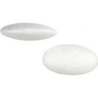 Ufo, Größe 60x33 mm, Stärke: 20 mm, Weiß, Styropor, 100Stck. [HOB-54385]