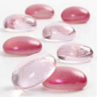 Glasdeko, Pink, D: 18-20 mm, Stärke: 8 mm, 370g [HOB-591009]