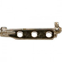 Broschenrückseite, L 25 mm, Versilbert, 10Stck. [HOB-600720]