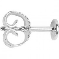 Ohrstecker, L 13 mm, Sterlingsilber, 10Stck. [HOB-60842]