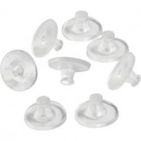 Ohrring-Fixierung, D: 10 mm, Transparent, 10Paar [HOB-61171]