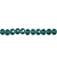 Glasschliffperlen, Größe 5x6 mm, Lochgröße 1 mm, Smaragdgrün, 100Stck. [HOB-61671]