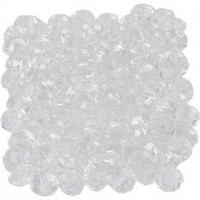 Glasschliffperlen , Größe 5x6 mm, Lochgröße 1 mm, Kristall, 100Stck. [HOB-61672]