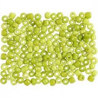 Rocailleperle, Größe 8/0 , D: 3 mm, Lindgrün, 500g, Lochgröße 0,6-1,0 mm [HOB-682062]