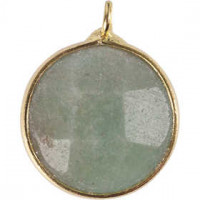 Schmuck-Anhänger, D: 15 mm, Lochgröße 2 mm, Grün, 1Stck [HOB-69071]