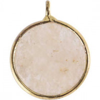 Schmuck-Anhänger, D: 15 mm, Lochgröße 2 mm, Beige, 1Stck [HOB-69073]