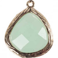 Schmuck-Anhänger, Größe 15x18 mm, Lochgröße 1 mm, Hellgrün, 1Stck [HOB-69076]