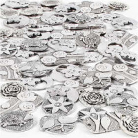 Anhänger, Größe 20-37 mm, Lochgröße 2+2,5 mm, Antiksilber, 278Stck. [HOB-69862]