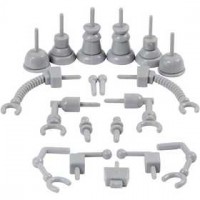 Roboterteile, Größe 0,5-6 cm, Grau, 19sort. [HOB-78277]
