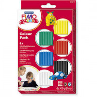 FIMO® Kids Clay, Standard-Farben, 6x42g [HOB-78536]