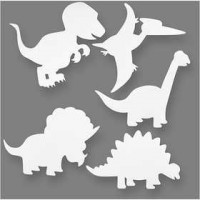 Dinosaurier, H 15-22 cm, B 24-25 cm, 16Stck., 230 g [HOB-95205]