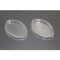 Kunststoff Deckel Augenform 11,7x7,8x1,5 cm (100 Stück) [CLE36]