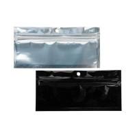 Druckverschlussbeutel Transparent/Schwarz 14x4,5cm (100 Stück) [HZBB8CB]