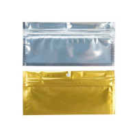 Druckverschlussbeutel Transparent/Gold 14x4,5cm (100 Stück) [HZBB8CG]