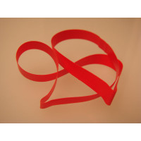 Dekorative Schleifen dehnbares Vinyl Rot 40,5cm (50 Stück) [16CVLRD]