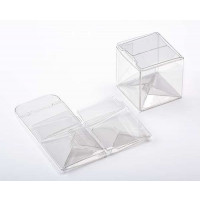 Klarsichtschachteln 3,8x3,8x3,8cm Kristallklar mit Automatikboden (25 Stück) [PLB103]