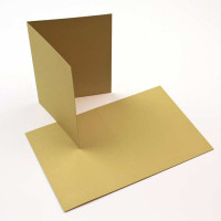 Glückwunschkarten Gold/Grün 14x10,8cm (50 Stück) [PC211]