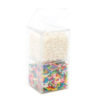 Klarsichtschachteln set - 2 Schachteln - 4,1x4,1x7,9cm (25 Stück) [NBS7]