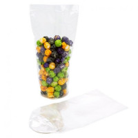 Plastikbeutel Runde Boden 8,3x25,4cm 40 Mikron mit paper insert (50 Stück) [RPBG3]