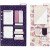 Post-it assortment and book marks, size 10.3x22 + 13.8x22 cm, 2 sheets, purple, gold, rose [HOB-192660]