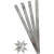 Papierstreifen für Fröbelsterne, B 25 mm, D: 11,5 cm, Silber, 100Streifen, L 73 cm [HOB-20725]
