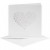 Card & Envelope, card size 13.5x13.5 cm, envelope size 14.5x14.5 cm, 5 sets, white [HOB-23008]