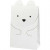 Papiertüte, H 18 cm, Größe 6x12 cm, Weiß, Eisbär, 6Stck., 80 g [HOB-23181]
