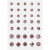 Strasssteine, Größe 6+8+10 mm, Rosa, konisch rund, 35Stck. [HOB-24383]