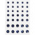 Strasssteine, Größe 6+8+10 mm, Blau, konisch rund, 35Stck. [HOB-24389]