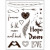 Silikon-Sticker / Stempel, Blatt 14x18 cm, "forever", 1Bl. [HOB-24421]