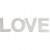 Buchstaben, LOVE, H 17,5 cm, Tiefe 4,5 cm, Weiß, 1Set [HOB-25773]
