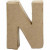 Buchstabe, klein, N, H 10 cm, Stärke: 2 cm, 1Stck, B 7,8 cm [HOB-26652]