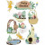 3D Sticker, H 32-64 mm, B 30-55 mm, Märchengarten, 9Stck., Stärke: 7 mm [HOB-27093]