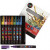 Uni Posca Marker, Strichstärke: 0,9-1,3 mm,  PC-3ML , sortierte Farben, Fein - Glitzer, 8Stck. [HOB-274899]