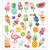 Sticker, Blatt 15x16,5 cm,  27 Stck, Eiscreme & Pelikane, 1Bl. [HOB-29087]