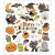 Sticker, Blatt 15x16,5 cm, ca. 32 Stck, Halloween, 1Bl. [HOB-29179]