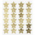 Stickers, sheet 15x16.5 cm, 24 pc, 1 sheet, gold [HOB-29187]