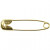 Safety Pins, L: 22 mm, thickness 0.6 mm, 100 pcs, gold [HOB-41136]