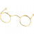 Brillen, B 60 mm, Lochgröße 21 mm, Gold, 10Stck. [HOB-500311]