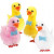 Easter ducks, H: 50 mm, 4 pcs, yellow, white, light red [HOB-51685]