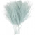 Artificial feathers, L: 15 cm, W: 8 cm, 10 pcs, light blue [HOB-518056]