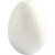 Styropor-Eier, H 6 cm, Weiß, Styropor, 5Stck. [HOB-543200]