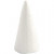 Kegel, H 11 cm, D: 5,5 cm, Weiß, Styropor, 5Stck. [HOB-543580]