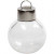 Glaskugel mit flachem Boden, D: 3,5 cm, H 4 cm, Transparent, 12Stck. [HOB-55945]