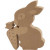 Kaninchen, H 18 cm, Tiefe 2,5 cm, 1Stck [HOB-56180]