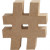 Nummern-Symbol, # , H 8 cm, Stärke: 1,5 cm, MDF, 1Stck [HOB-56357]