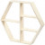 Holzregal, Sechseck, H 33,5 cm, B 38,5 cm, Sperrholz, 1Stck, Tiefe 5 cm [HOB-57897]